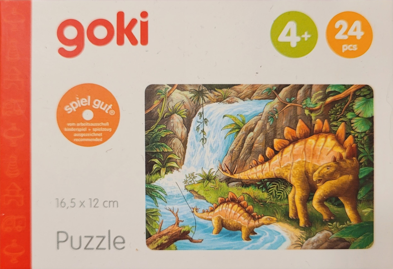 SEE11764 Goki Kinderpuzle 24 Teile Dinosaurier 1