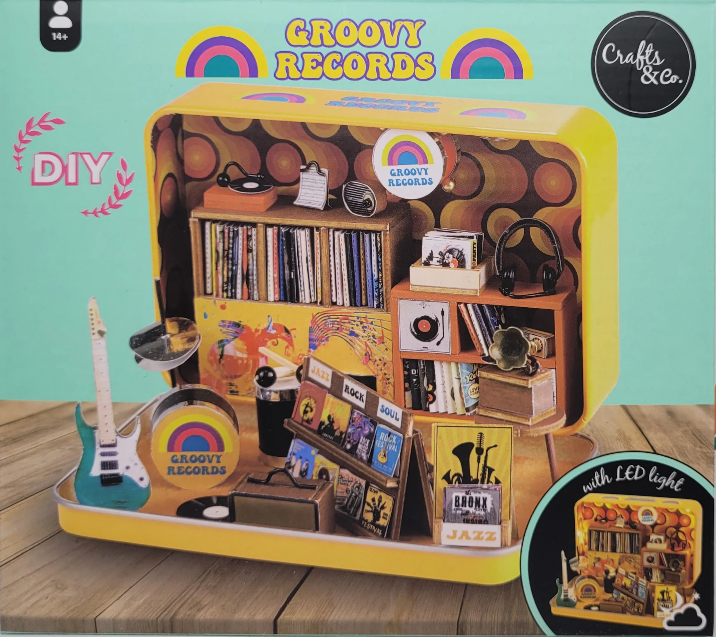 Diorama Schall-Plattenladen "Groovy records" Diorama Schall-Plattenladen "Groovy records"