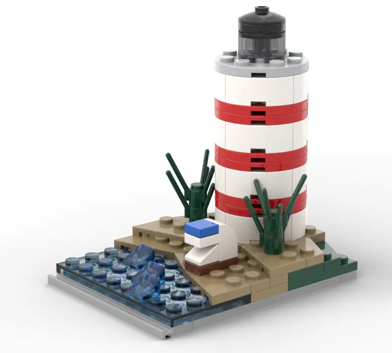 Der kleine Leuchtturm aus Klemmbausteinen von Kiddicraft