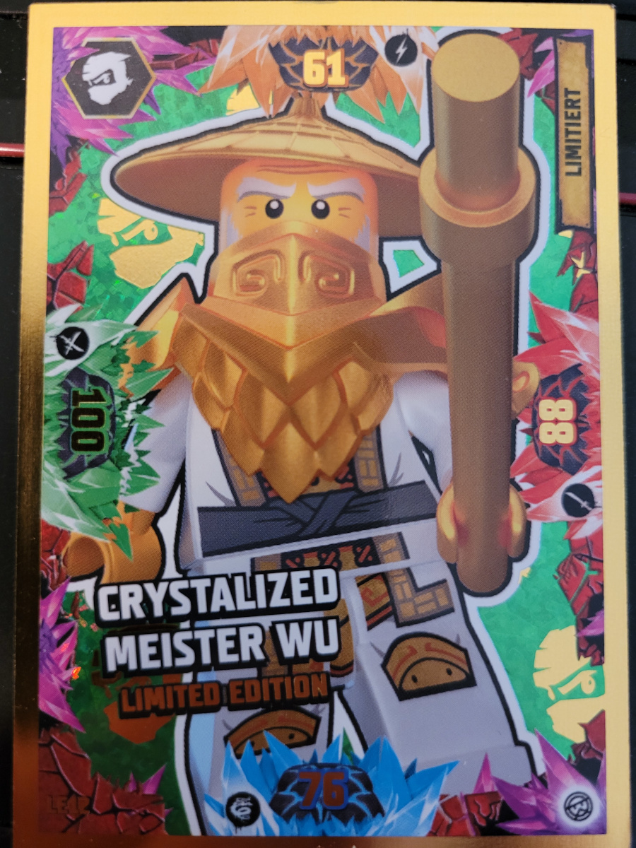 Lego Trading Card Kartenspiel Ninjago -Crytalized Meister wu - LE12 Lego Trading Card Kartenspiel Ninjago -Crytalized Meister wu - LE12