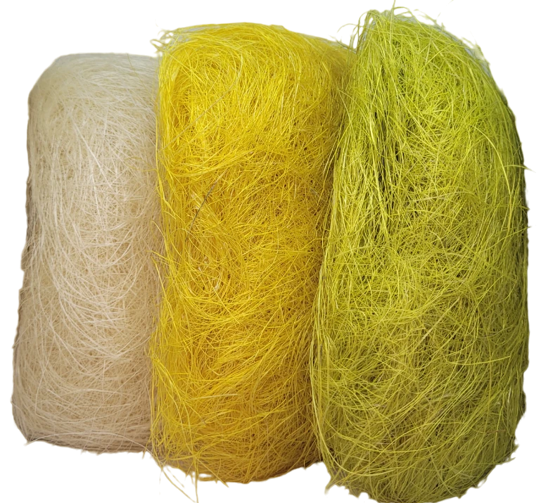 Bastelgras Ostergras Sisal gelb / grün / weiß. 40 gr