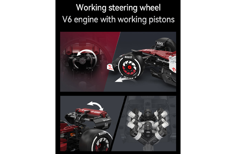 SEE11557 CaDA Alfa Romeo Racing 1_8 01 Klemmbausteinset