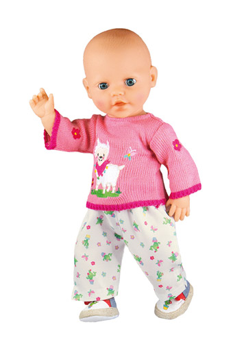 Puppen Pullover mit Hose Alpaka Oskar Gr. 28-35 cm