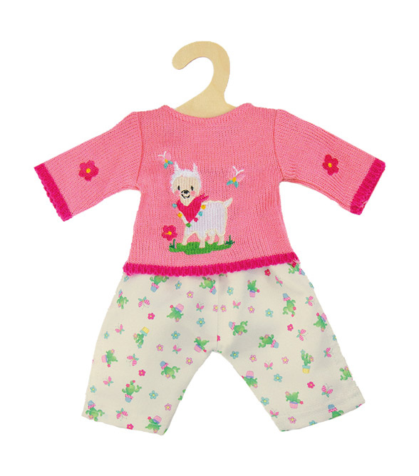 Puppen Pullover mit Hose Alpaka Oskar Gr. 28-35 cm