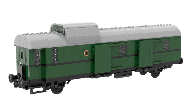 Dieses Klemmbausteinmodel kann als Personenwagen oder Gepäckwagen gebaut werden