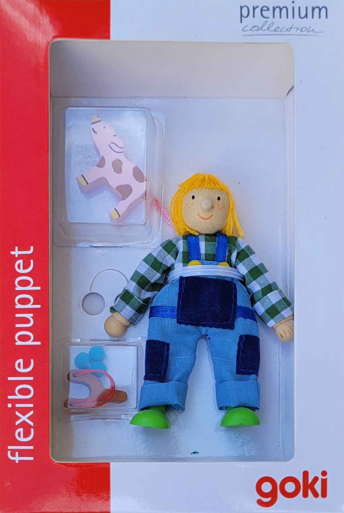 SEE11821 Goki Biegepuppe Junge mit Schleuder 1