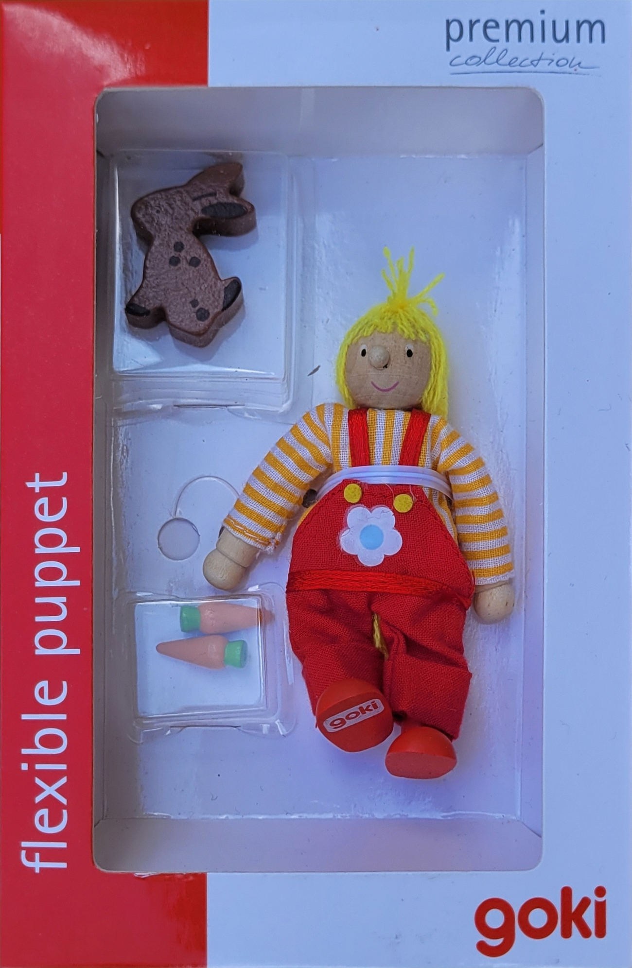 SEE11819 Goki Biegepuppe Maedchen mit Hase 1