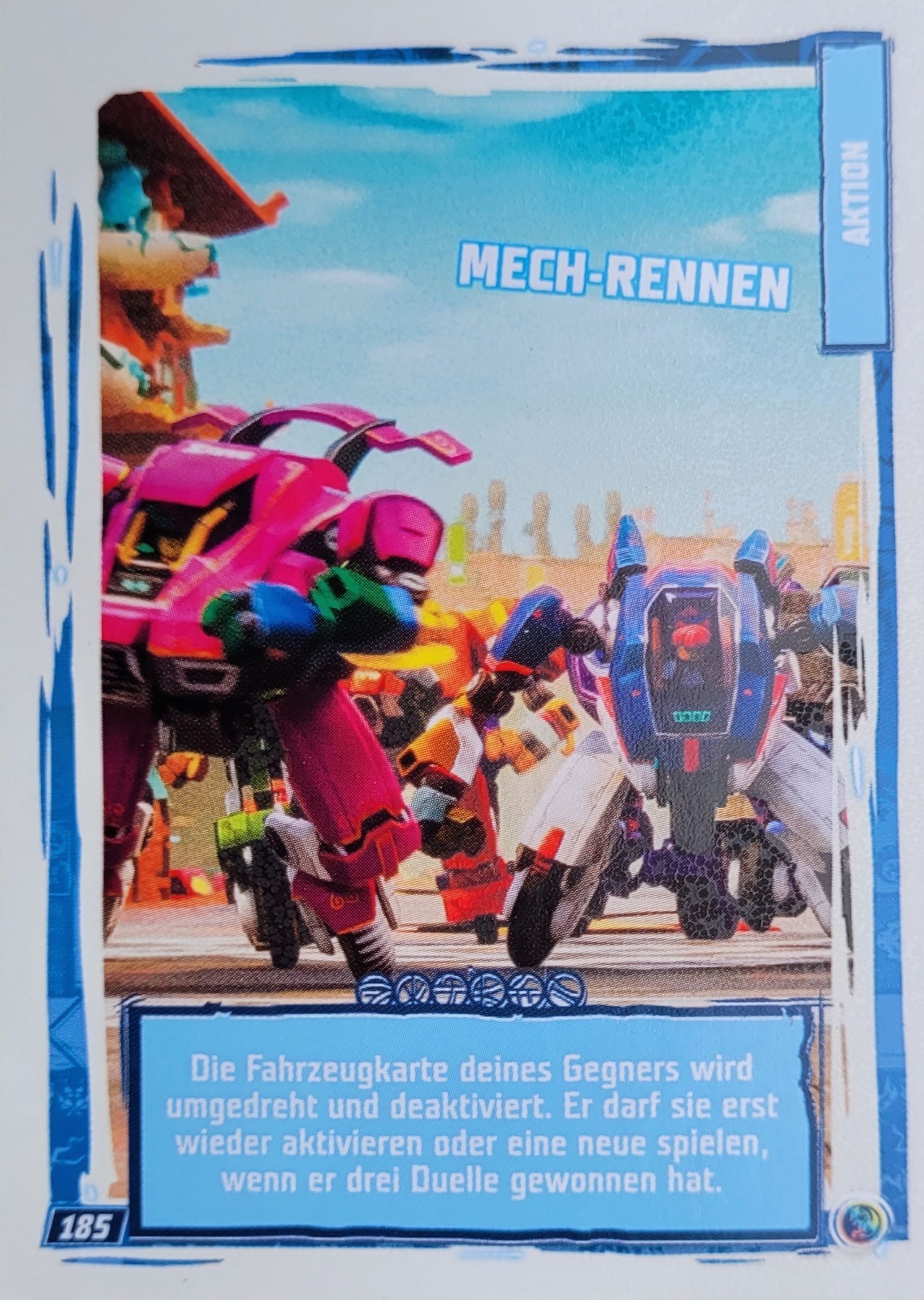 Lego Ninjago Trading Card -  Mech-Rennen - 185 - Serie 9