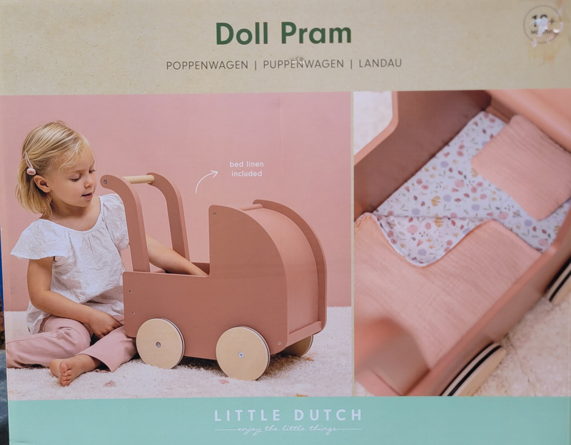 SEE11808 Little Dutch Holzpuppenwagen 1