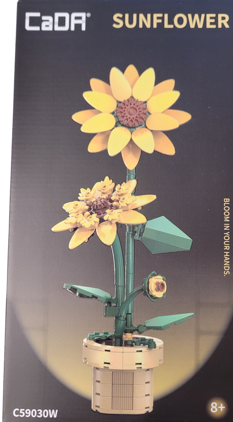 Cada Sonnenblumen aus Klemmbausteinen