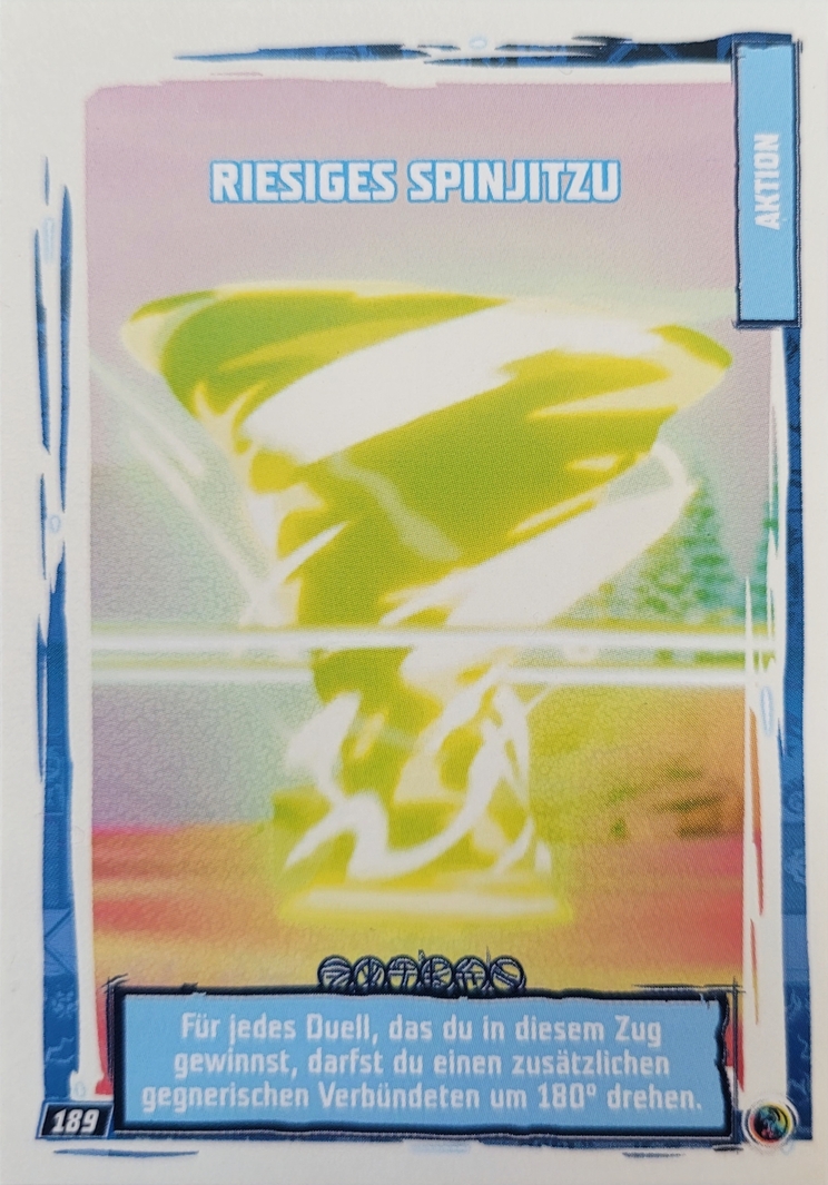  Lego Ninjago Trading Card Riesiges Spinjitzu- 189 - Serie 9