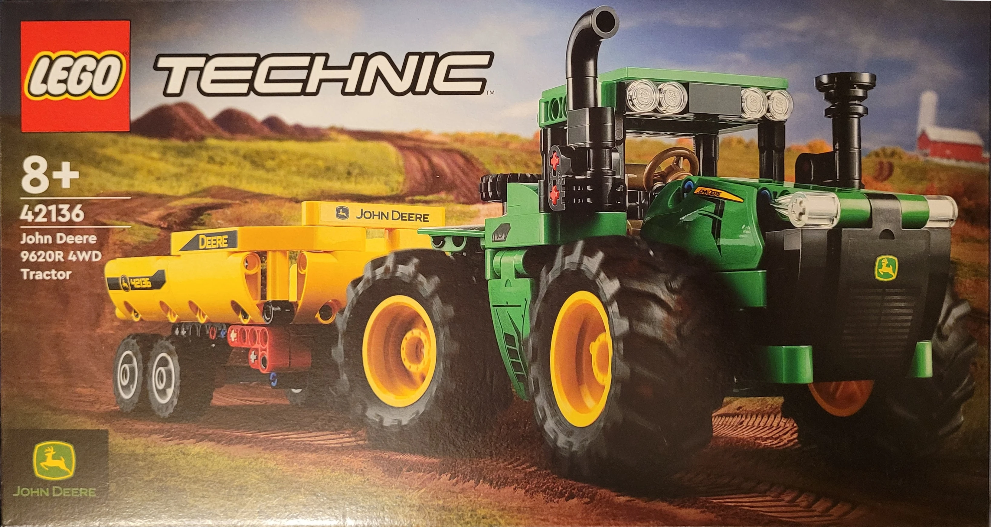 Jon Deere Traktor mit Anhänger 42136