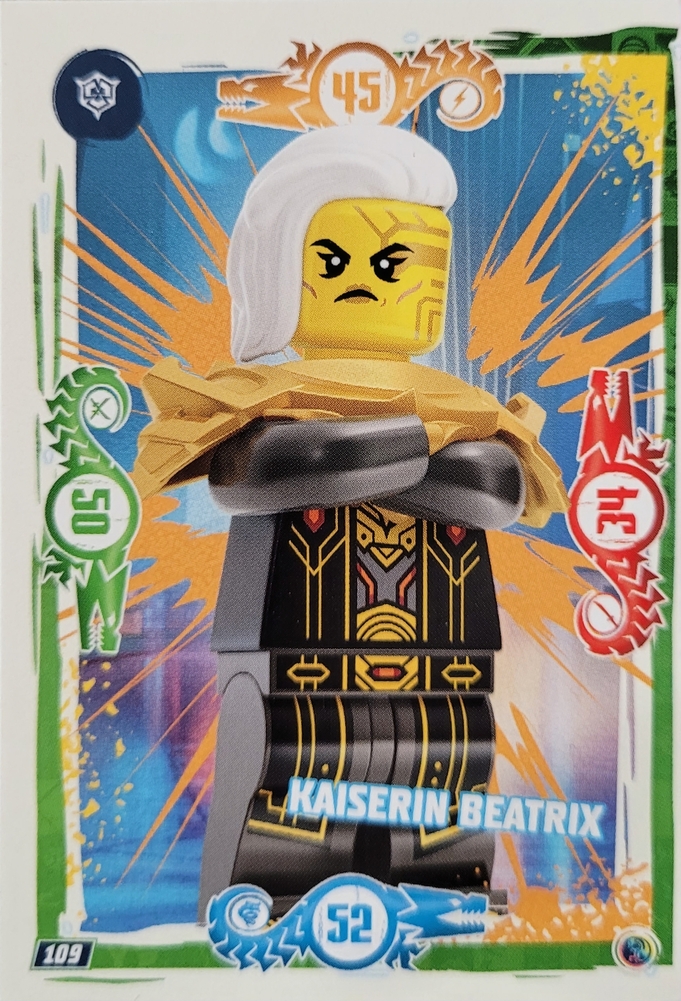Lego Ninjago Trading Card Kaiserin Beatrix- 109 - Serie 9 Lego Ninjago Trading Card Kaiserin Beatrix- 109 - Serie 9