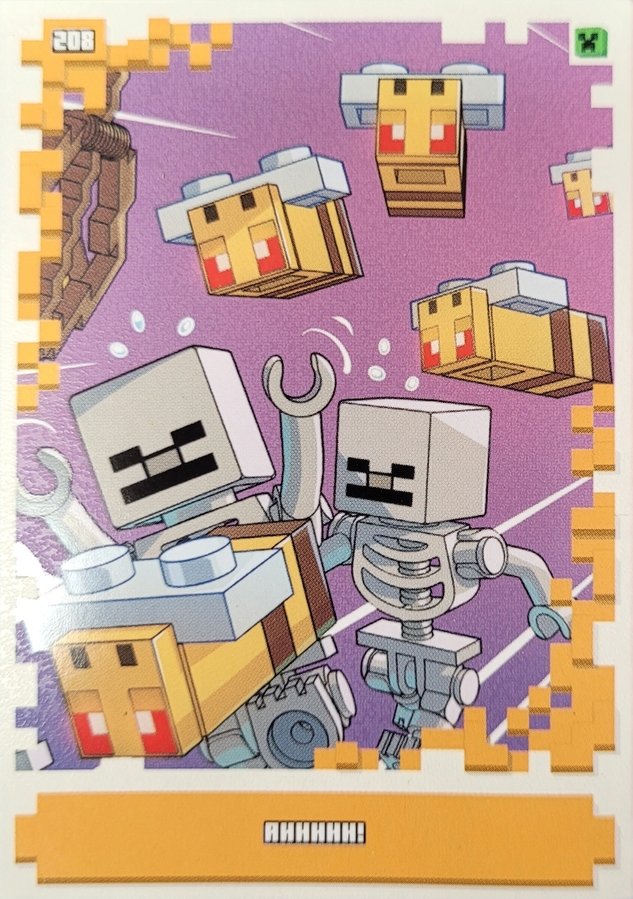 Lego Minecraft Trading Card - Ahhhhh  - 208 - Serie 1