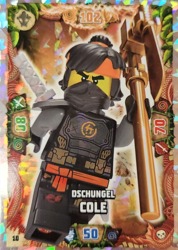 Lego Ninjago Trading Card - Dschungel Cole - 10 - Serie 6