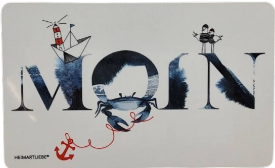 SEE11124_Heimatliebe Frhstcksbrettchen Moin Krabbe Mve Segelschiff