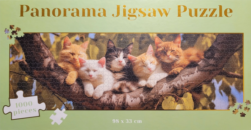 SEE11705 Puzzle 1000 Teile Panorama Puzzle Katzen im Baum 1
