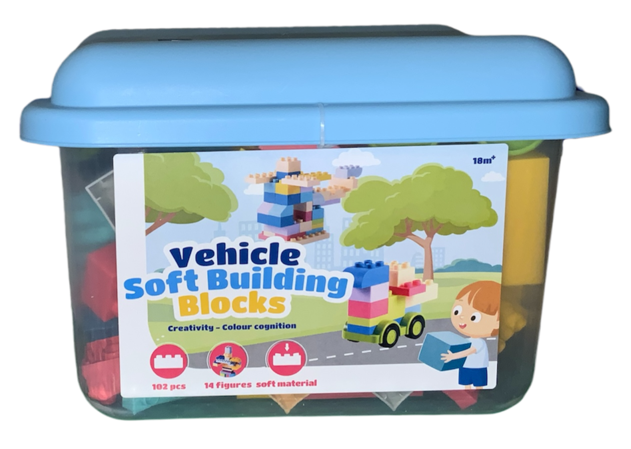 Megabox große Klemmbausteine Fahrzeugset Softsteine 1