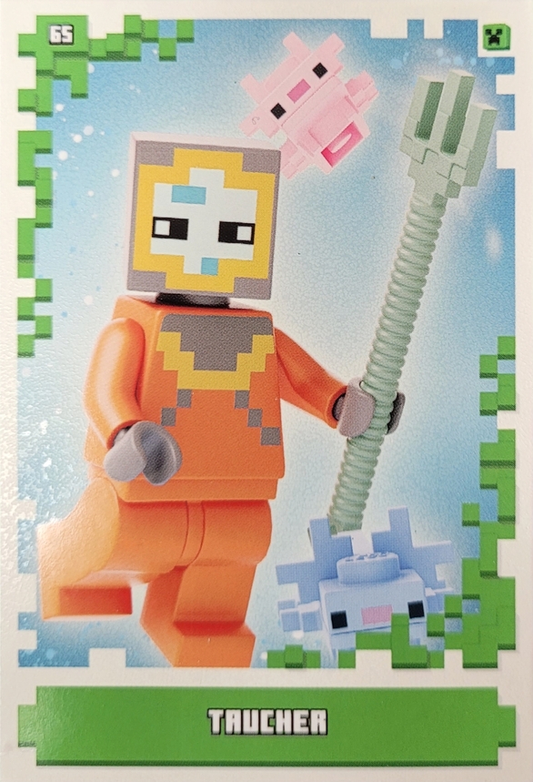 Lego Minecraft Trading Card - Taucher - 65 - Serie 1 