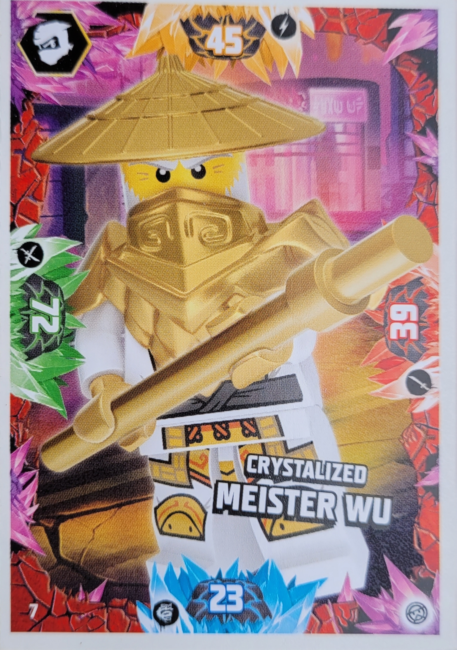 Lego Ninjago Trading Card -  Crystalized Meister Wu - 7 - Serie 8