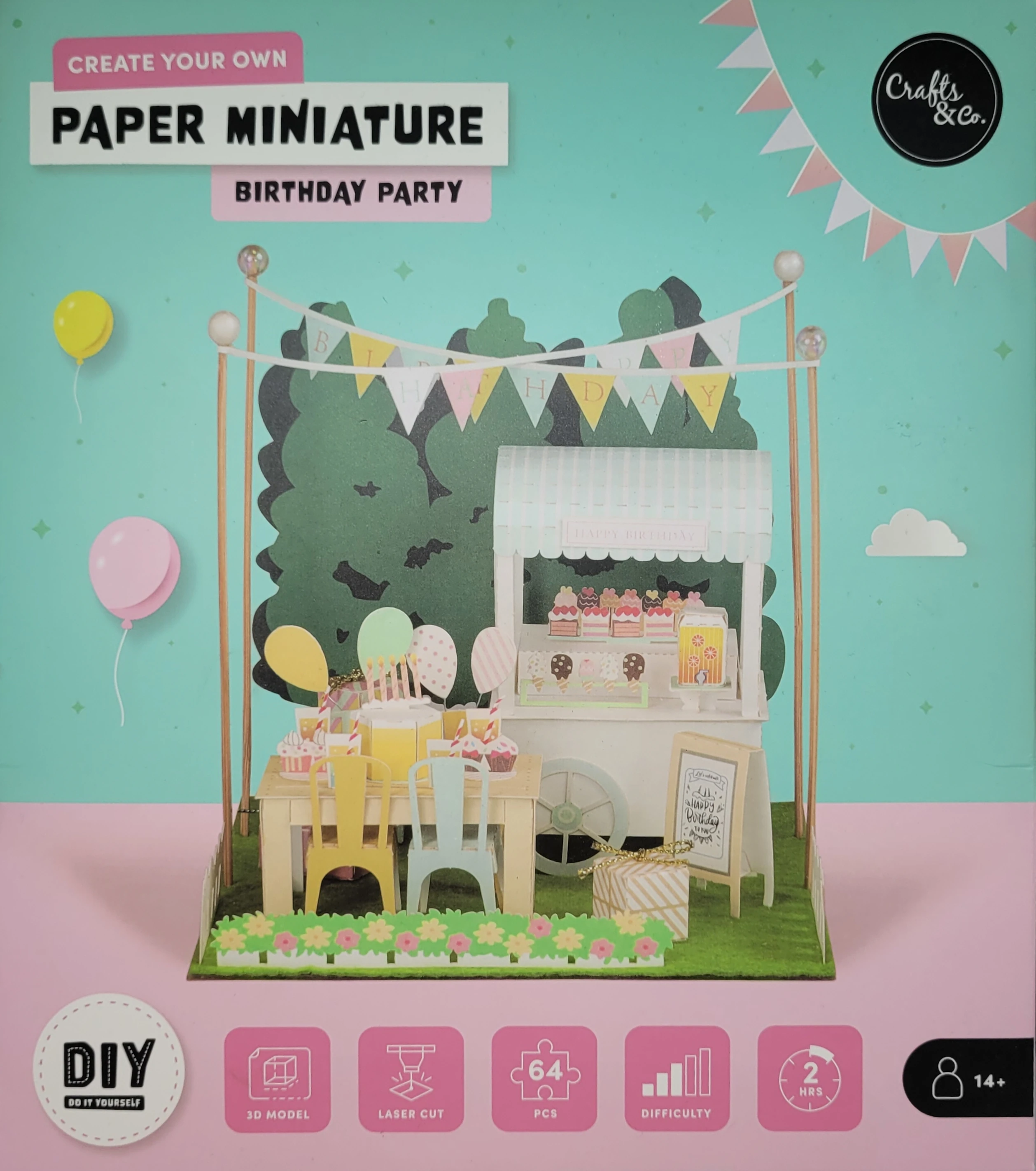 Papierlandschaft Diorama DIY Geburtstagsparty "Birthday Party" Papierlandschaft Diorama DIY Geburtstagsparty "Birthday Party"