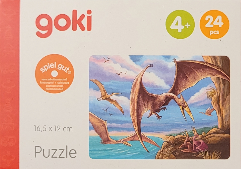 SEE11764 Goki Kinderpuzle 24 Teile Dinosaurier 1
