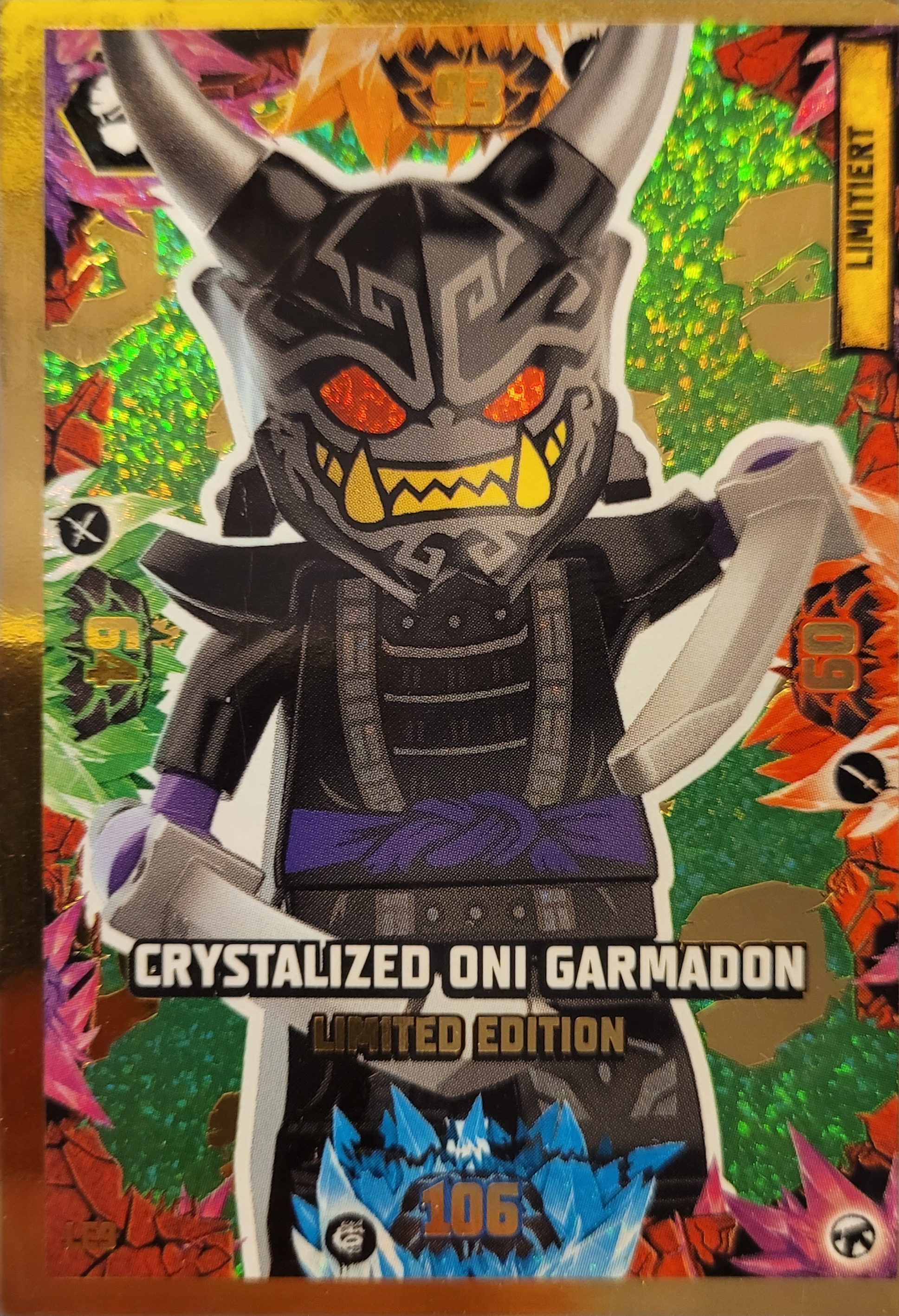 Lego Ninjago Trading Card - crystalized oni garmadon Limited Edition LE9 - Serie 9