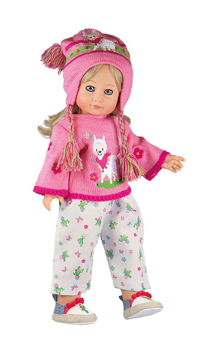 Puppen Pullover mit Hose Alpaka Oskar Gr. 28-35 cm