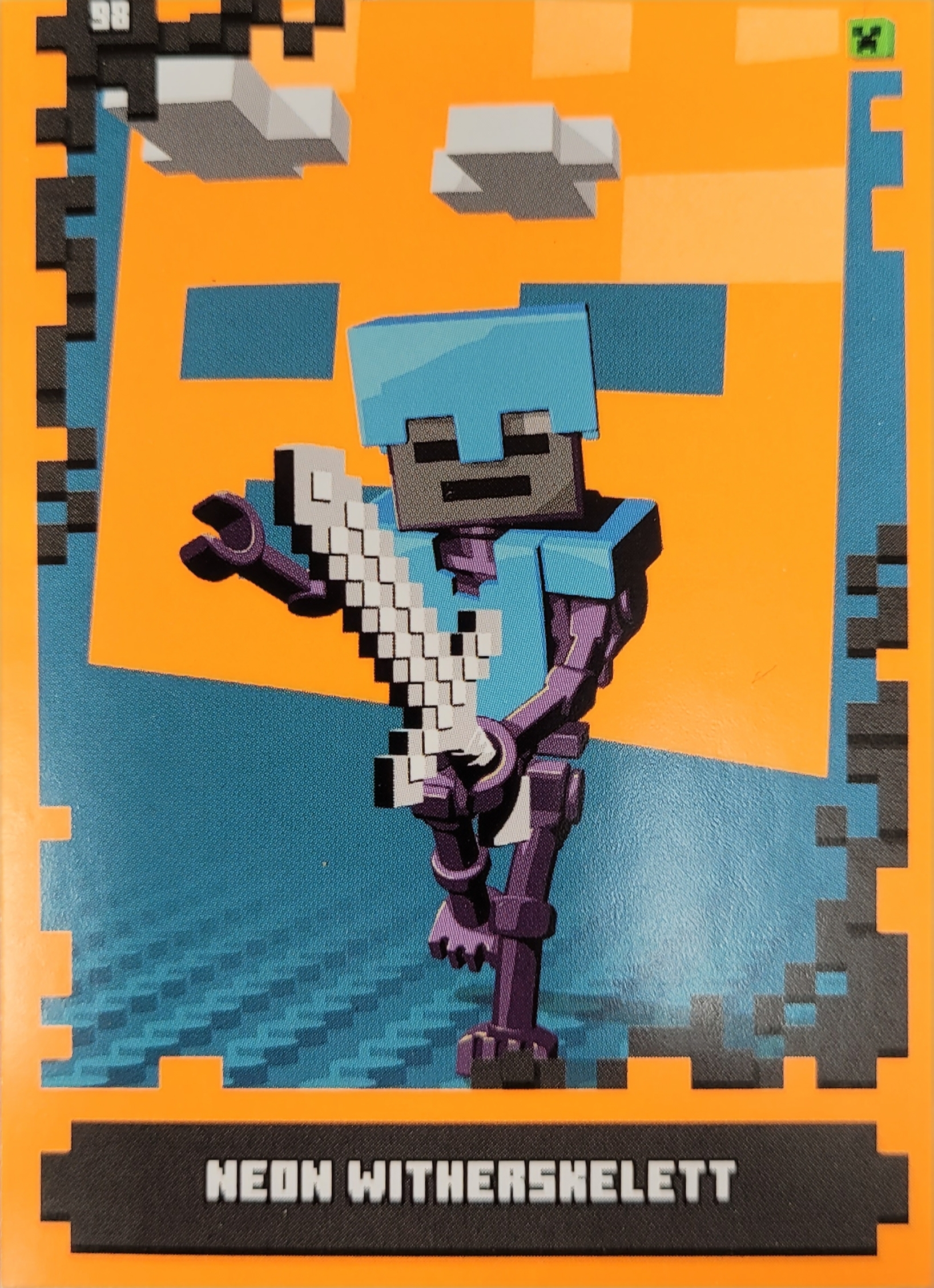 Lego Minecraft Trading Card - Neon Witherskelett  - 098 - Serie 1