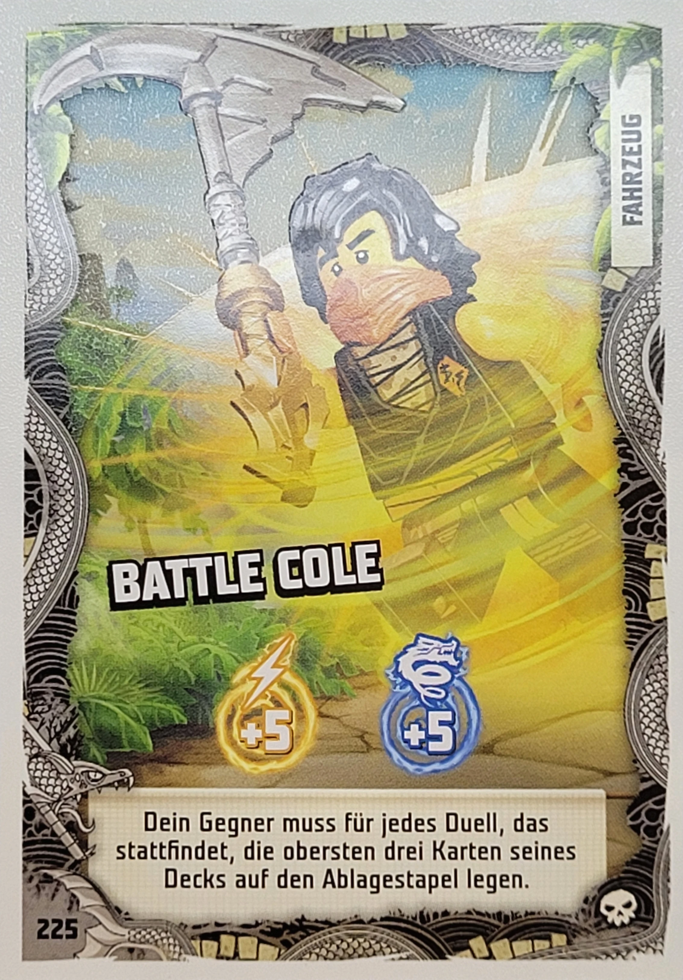 Lego Ninjago Trading Card Kartenspiel Battle Cole- 225 - Serie 6