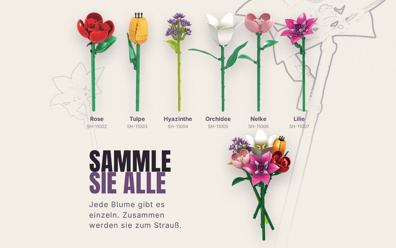 Stoneheap klemmbnaustien Blume Lilie