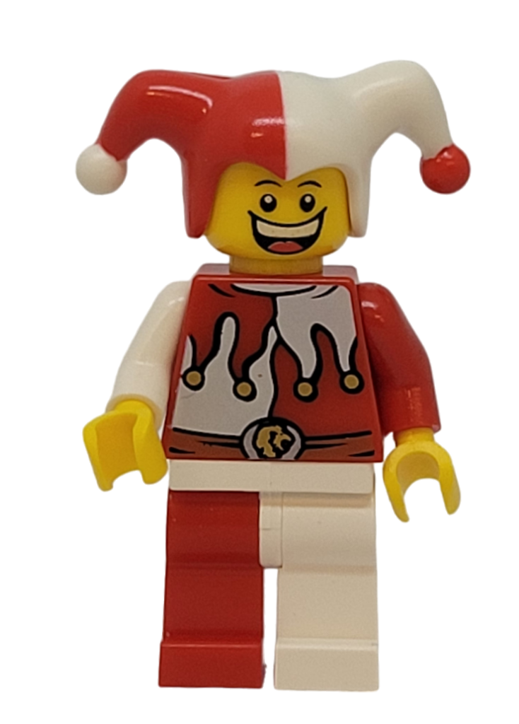 Kingdoms jester Hofnarr Lego Minifigur cas437