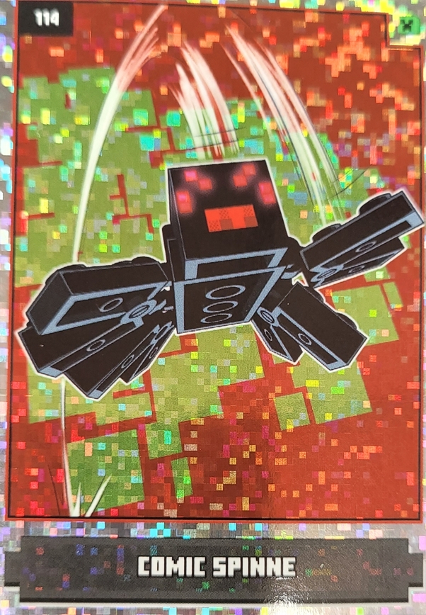 Lego Minecraft Trading Card - Comic Spinne  - 114 - Serie 1