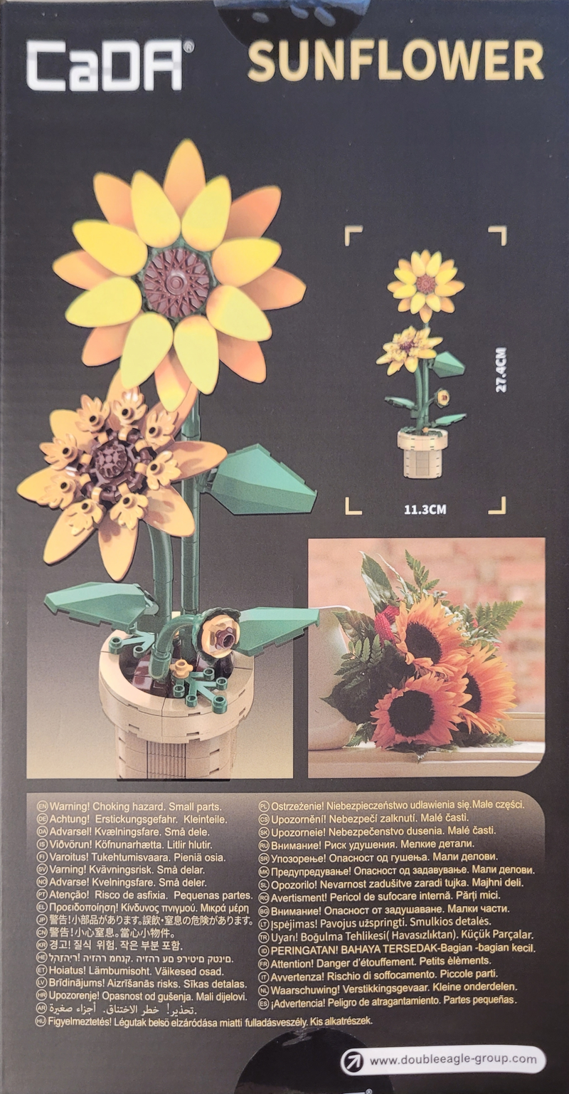 Cada Sonnenblumen aus Klemmbausteinen