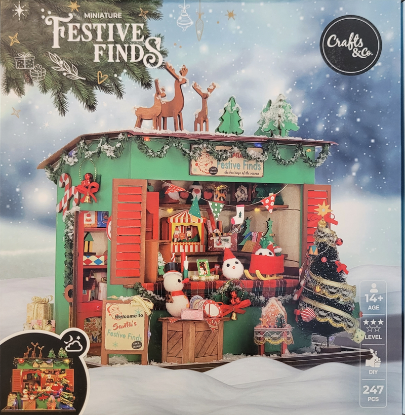 SEE11639 Diorama Weihnachtsmarkt Stand - Festive finds 1