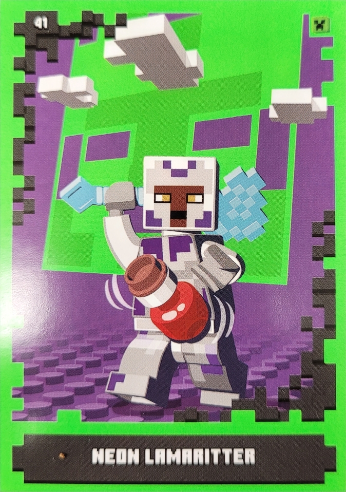 Lego Minecraft Trading Card - Neon Lamaritter  - 041 - Serie 1