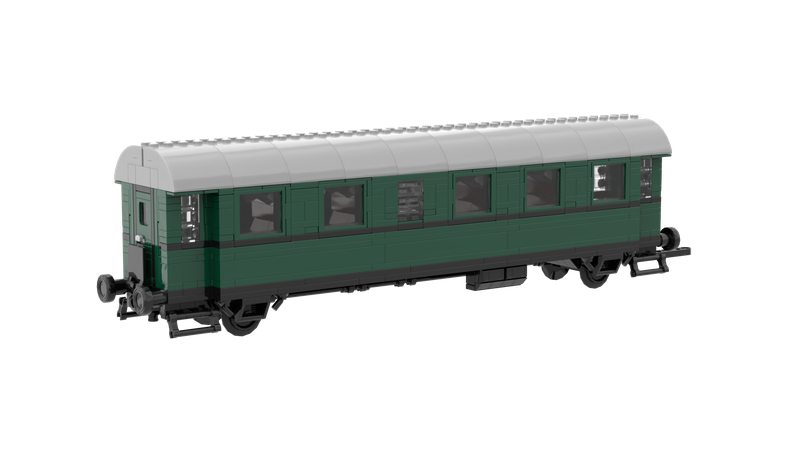 Dieses Klemmbausteinmodel kann als Personenwagen oder Gepäckwagen gebaut werden