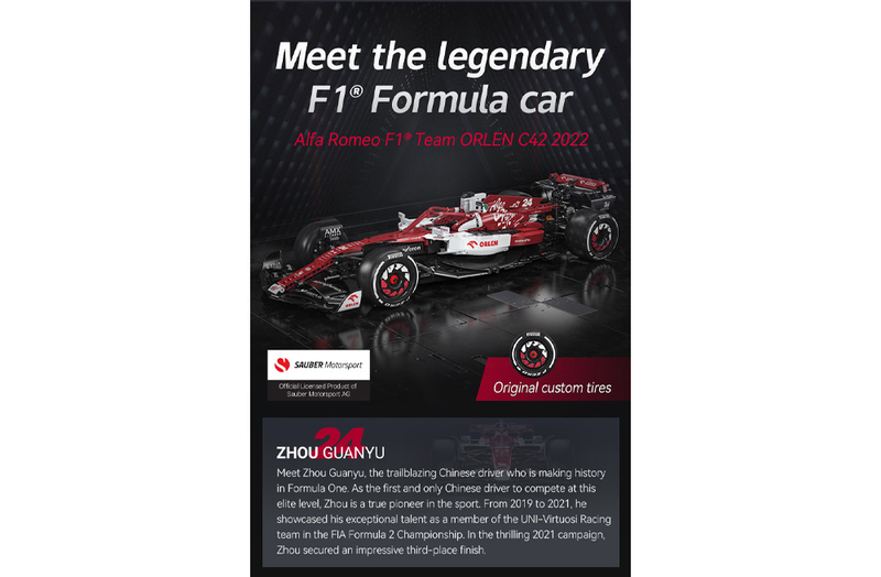 SEE11557 CaDA Alfa Romeo Racing 1_8 01 Klemmbausteinset