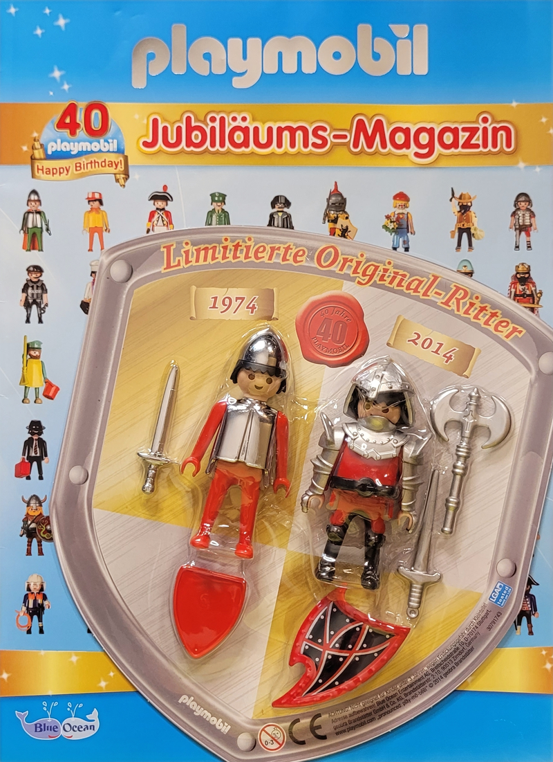 SEE11774 Playmobil 40 Jahre Jubilaeumsmagazin inkl_ 2 limitierte orginal Ritter 1