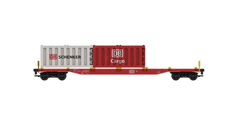 Für den effizenten Transport von Containern bietet sich auch in der Klammbausteinwelt die Eisenbahn an