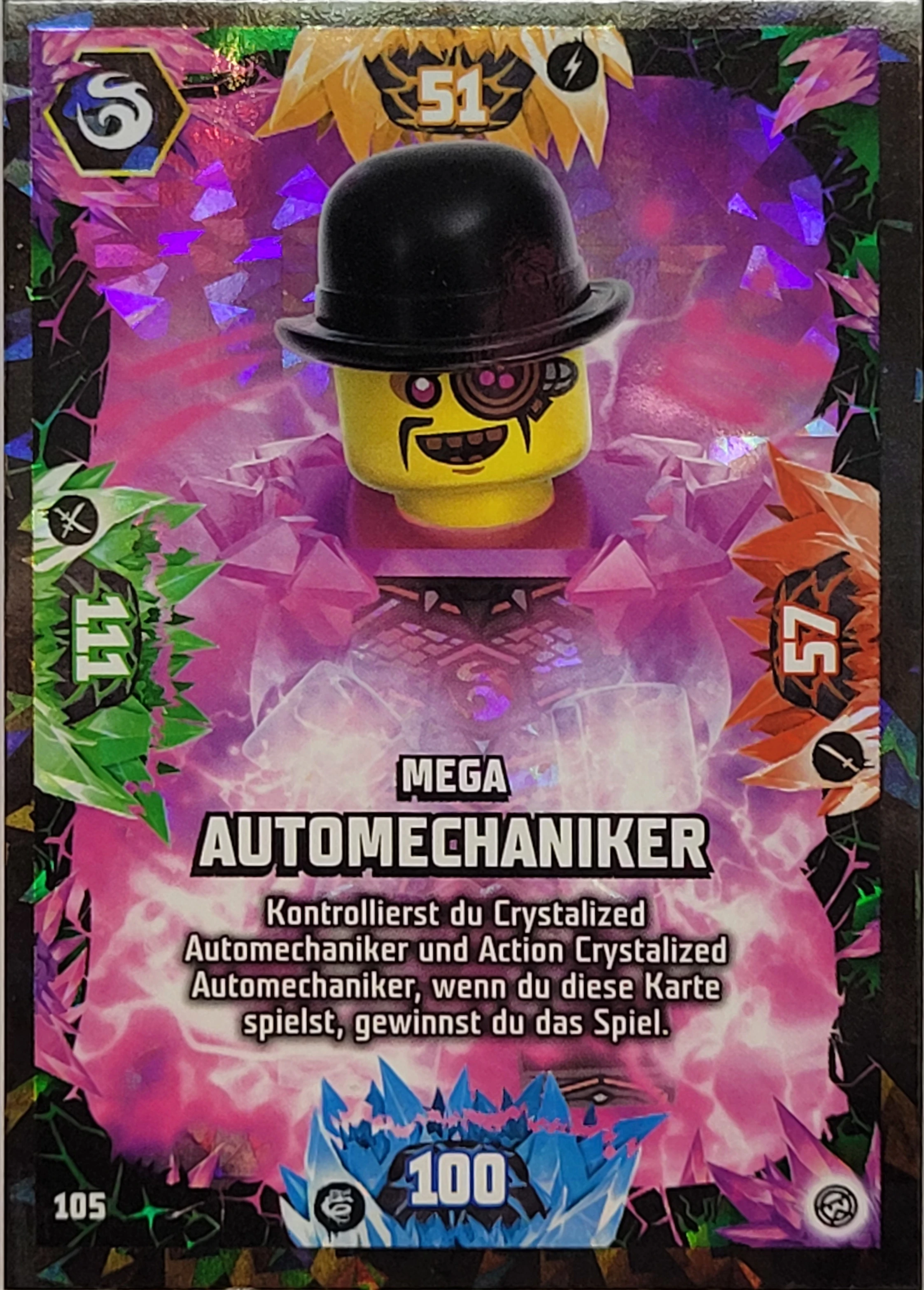 Lego Ninjago Trading Card Kartenspiel Automechaniker - 105 - Serie 8
