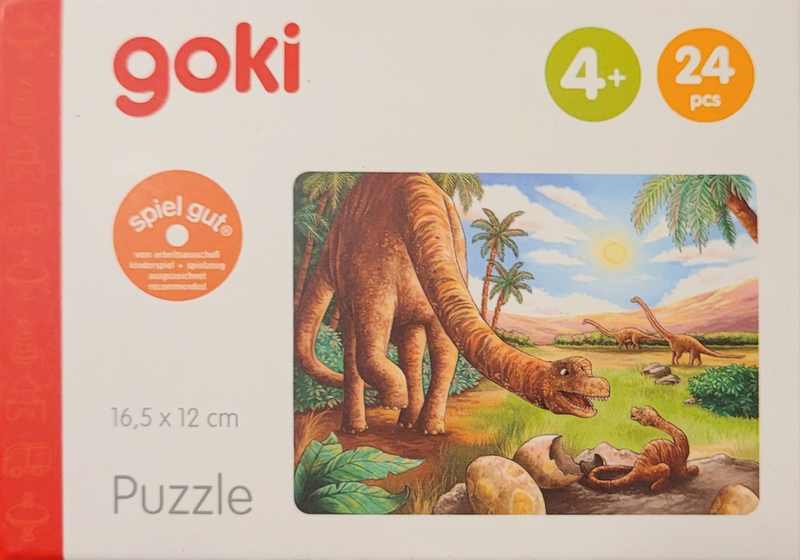SEE11764 Goki Kinderpuzle 24 Teile Dinosaurier 1