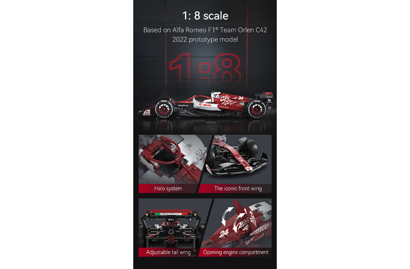 SEE11557 CaDA Alfa Romeo Racing 1_8 01 Klemmbausteinset