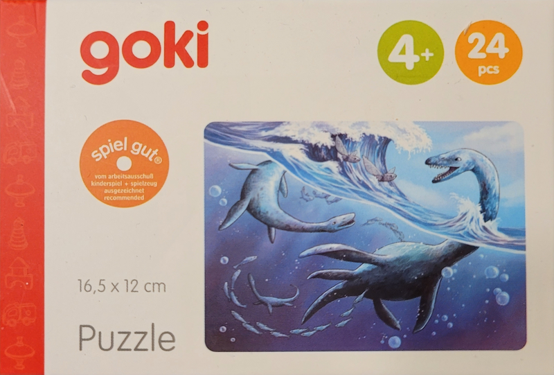 SEE11764 Goki Kinderpuzle 24 Teile Dinosaurier 1