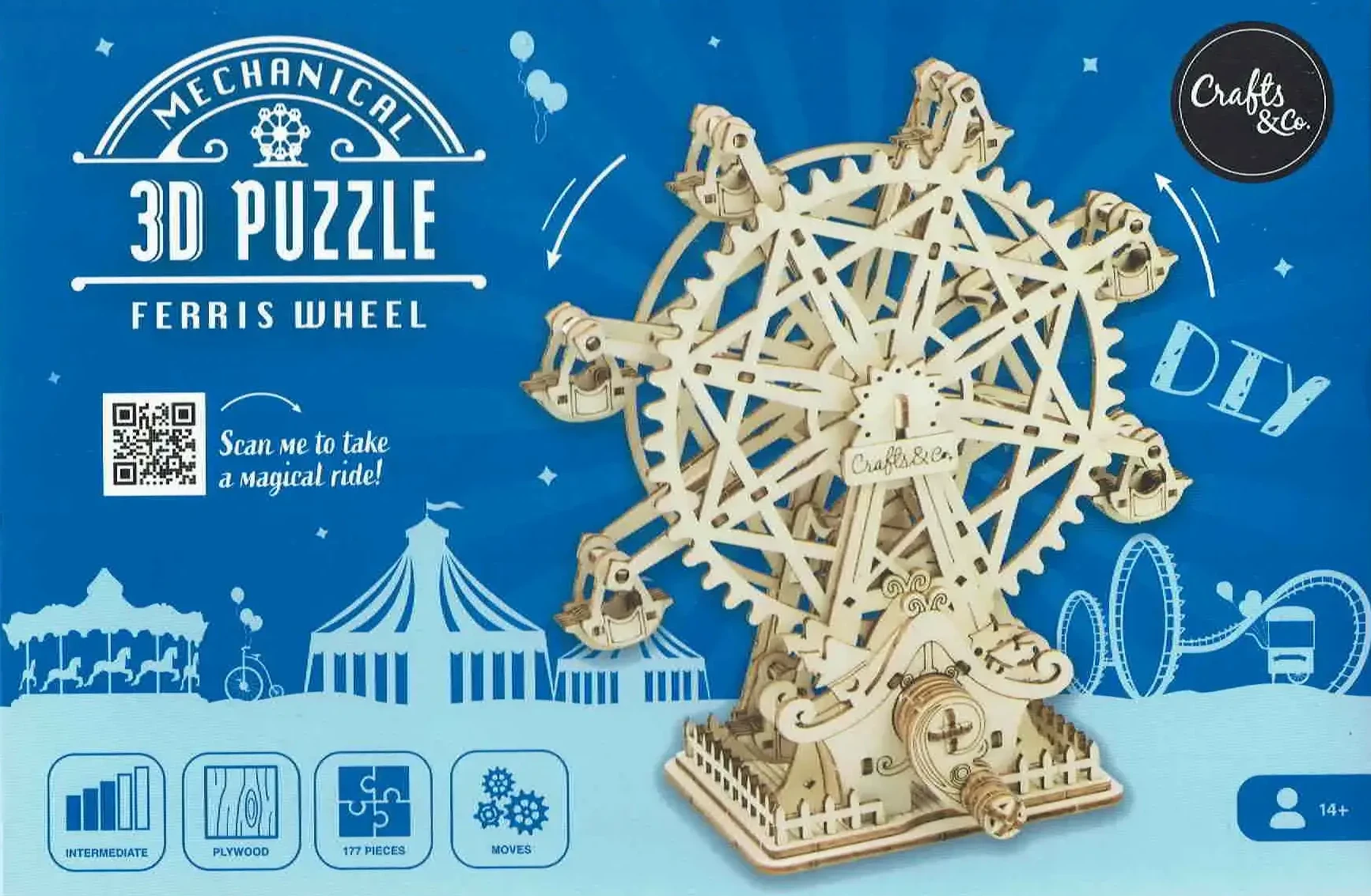 Holzpuzzle 3D Riesenrad