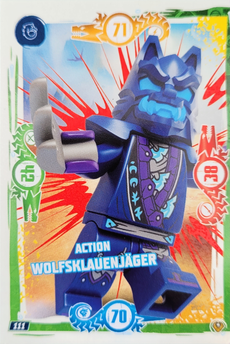SEE11281_Lego Ninjago Trading Card -Action Wolfsklauenjger- 111- Serie 9 next level_1 SEE11281_Lego Ninjago Trading Card -Action Wolfsklauenjger- 111- Serie 9 next level_1