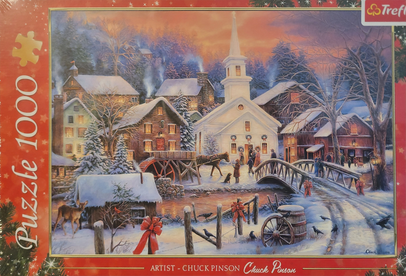 SEE11763 Puzzle 1000 Weisse Weihnacht Trefl - Chuck Pinson 1