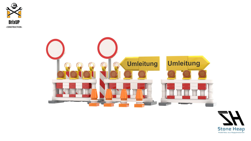 Klemmbausteinabsperrungen für die Klemmbaustein Baustelle Klemmbausteinabsperrungen für die Klemmbaustein Baustelle