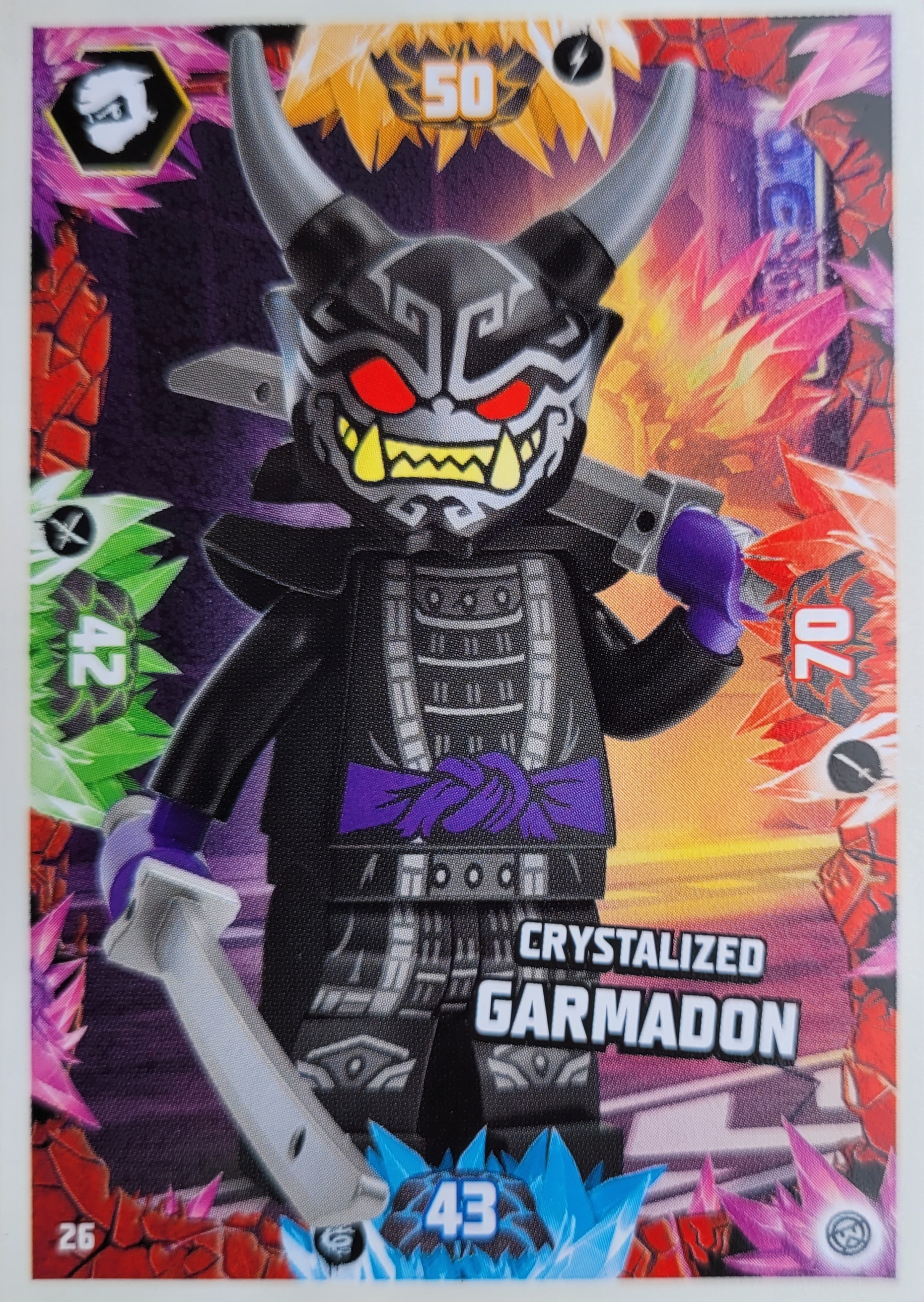 Lego Ninjago Trading Card -  Crystalized Garmadon - 26 - Serie 8