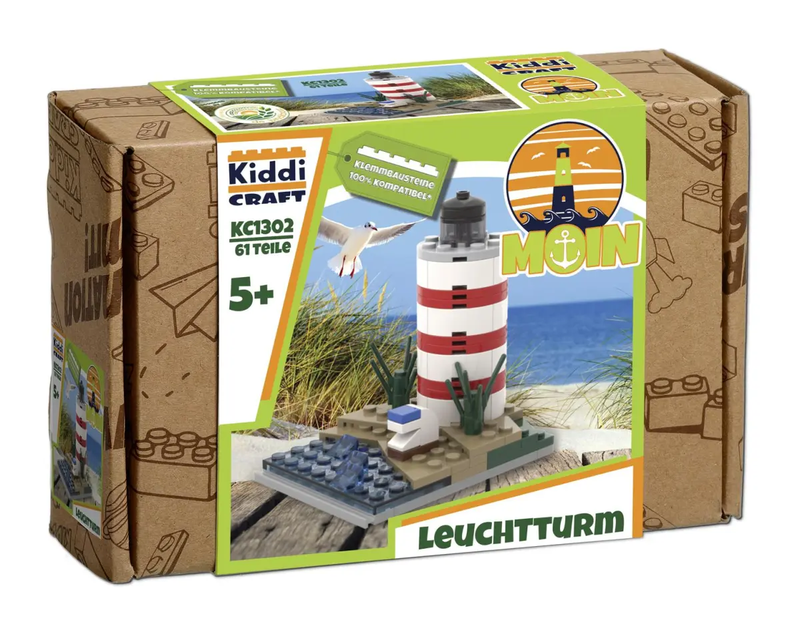 Der kleine Leuchtturm aus Klemmbausteinen von Kiddicraft